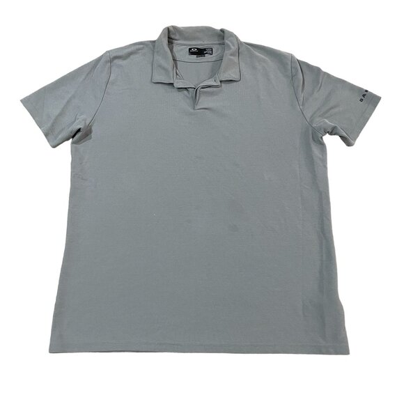 Oakley Men's Hydrolix Polo Golf Shirt Men's Size 2XL Gray Regular Fit Flawed - Picture 1 of 6